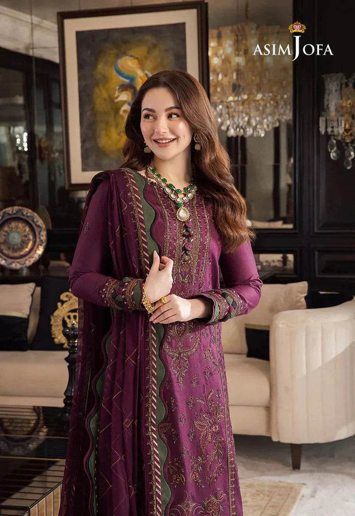 ASIM JOFA LUXURY LAWN UNSTICH EMB 3PC - City Cloth House