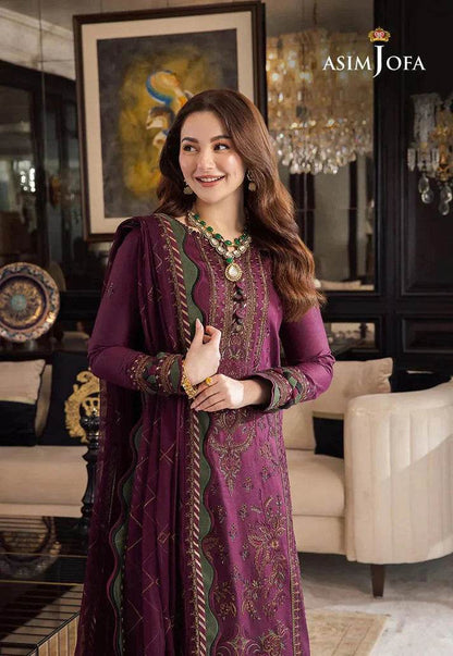 ASIM JOFA LUXURY LAWN UNSTICH EMB 3PC - City Cloth House