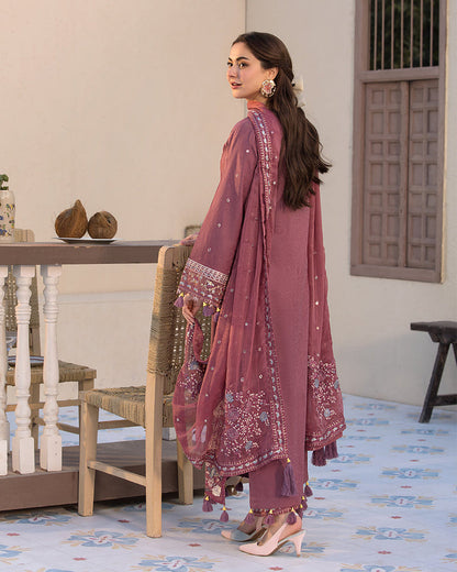 QALAMKAR DHANAK UNSTITCHED EMB 3PC
