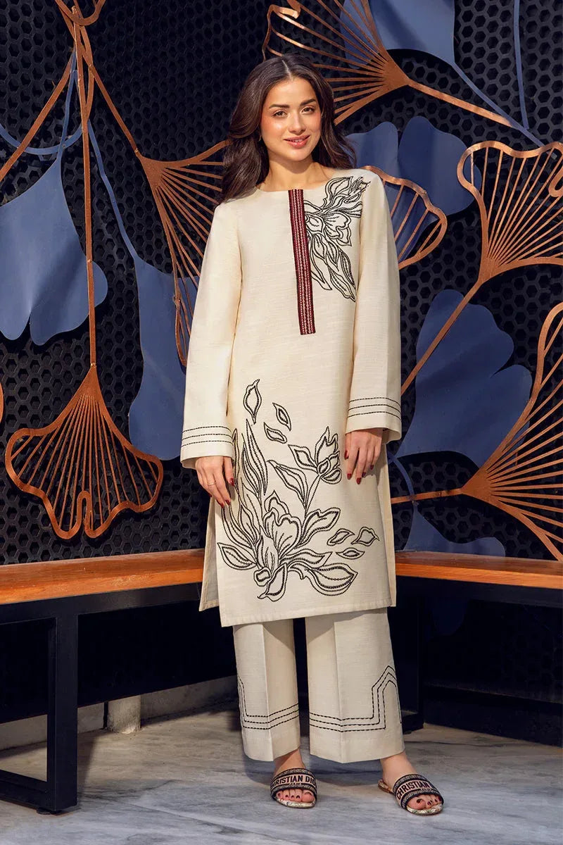 RANG RASIYA KARANDI UNSTITCHED EMB 2PC - City Cloth House