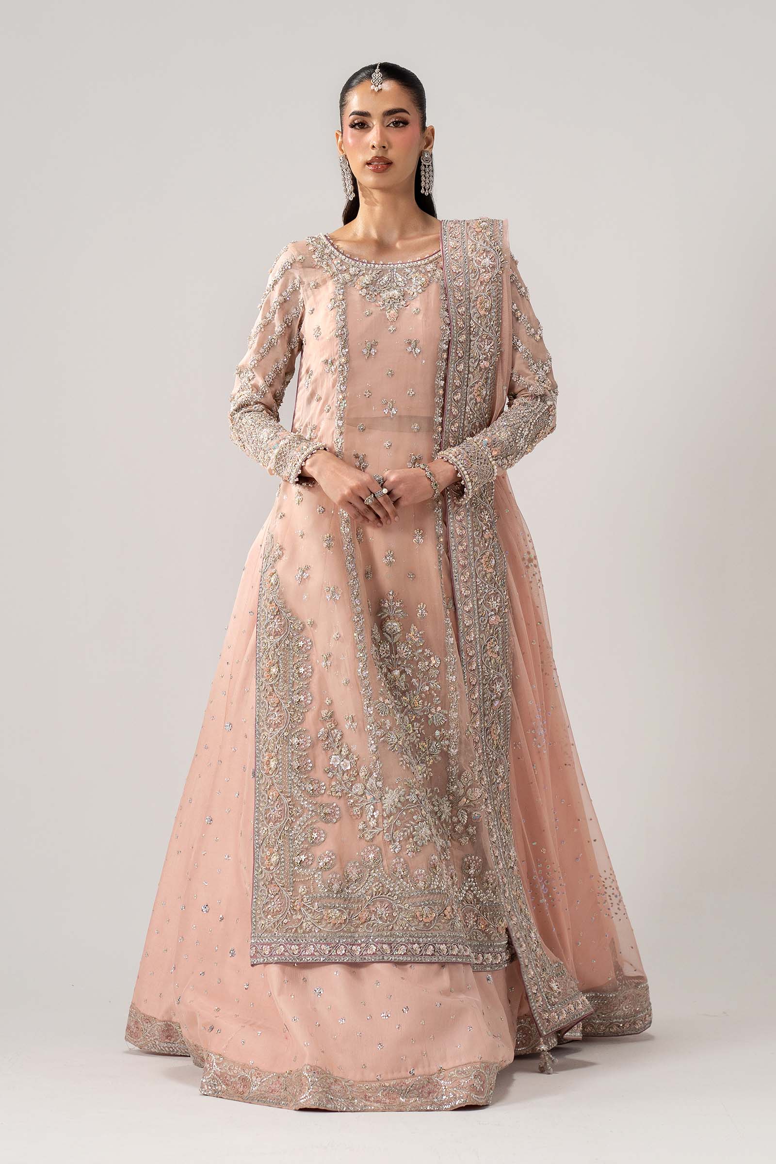 MARIA.B TASSEL SILK UNSTITCHED EMB MC-13 SUIT