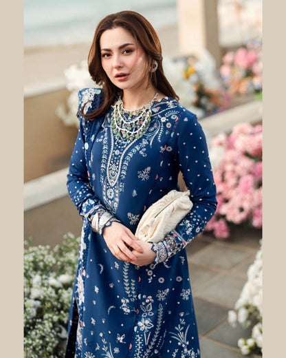 QALAMKAR LAWN UNSTITCHED EMB 3PC - City Cloth House