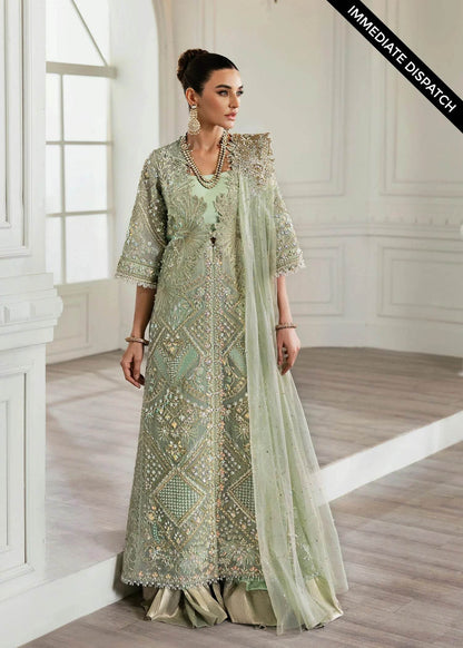 CRIMSON ORGANZA UNSTITCHED EMB SUIT - City Cloth House