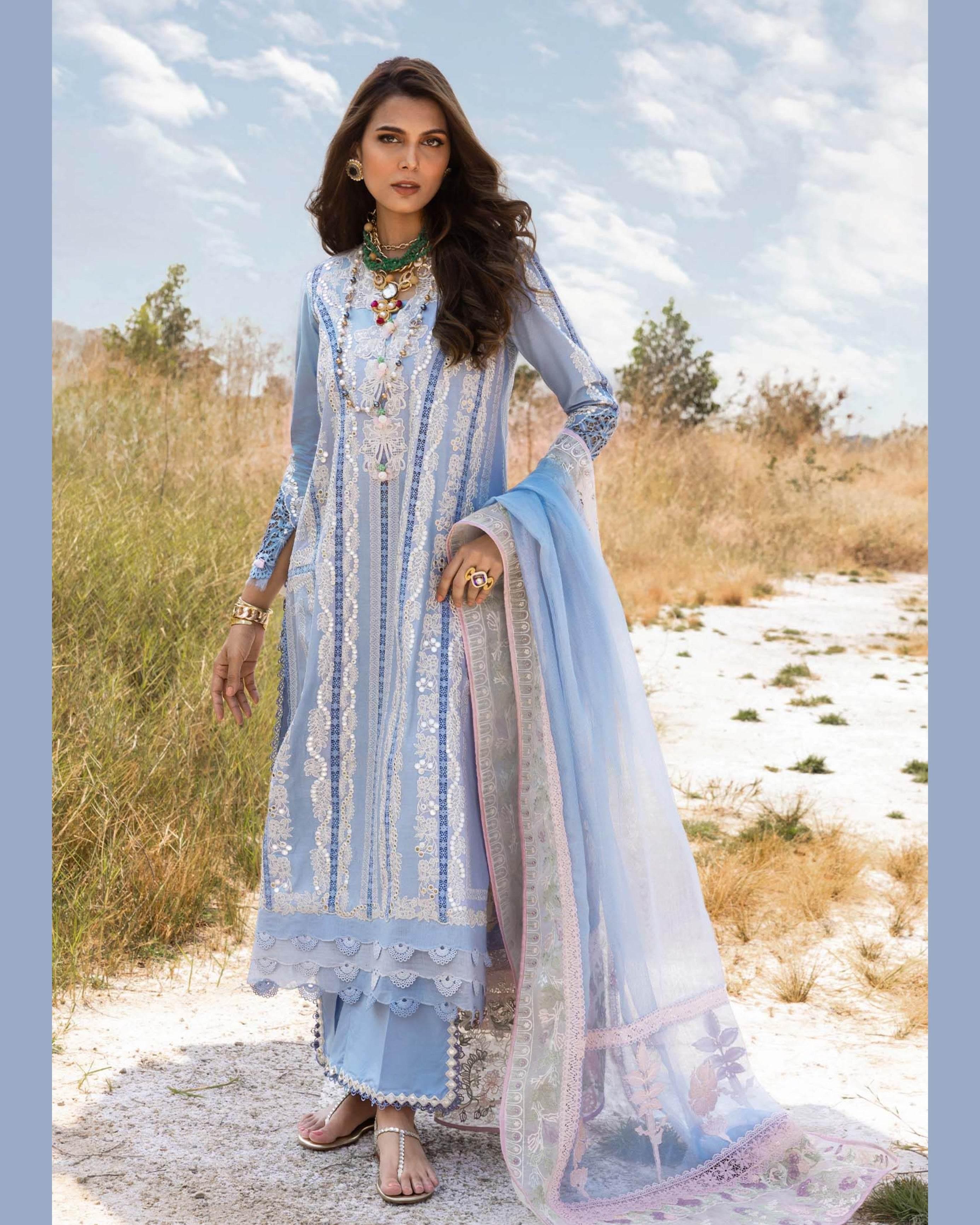 SAIRA*SHAKIRA LAWN UNSTITCHED EMB 3PC - City Cloth House