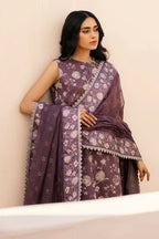 BAROQUE DHANAK PRINTED UNSTICHED 3PC - City Cloth House