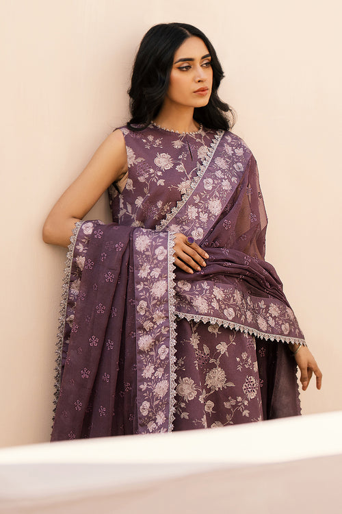 BAROQUE DHANAK PRINTED UNSTICHED 3PC