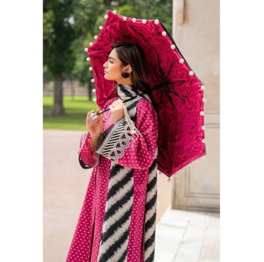 BAROQUE KARANDI PRINTED UNSTICHED 3PC