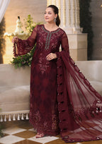 MARIA.B CHIFFON UNSTITCHED EMB D-8 SUIT