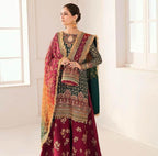 BAROQUE CHIFFON UNSTITCHED EMB SUIT - City Cloth House