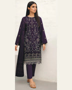 MIRAAL VOL#2 DHANAK UNSTITCHED EMB 3PC - City Cloth House
