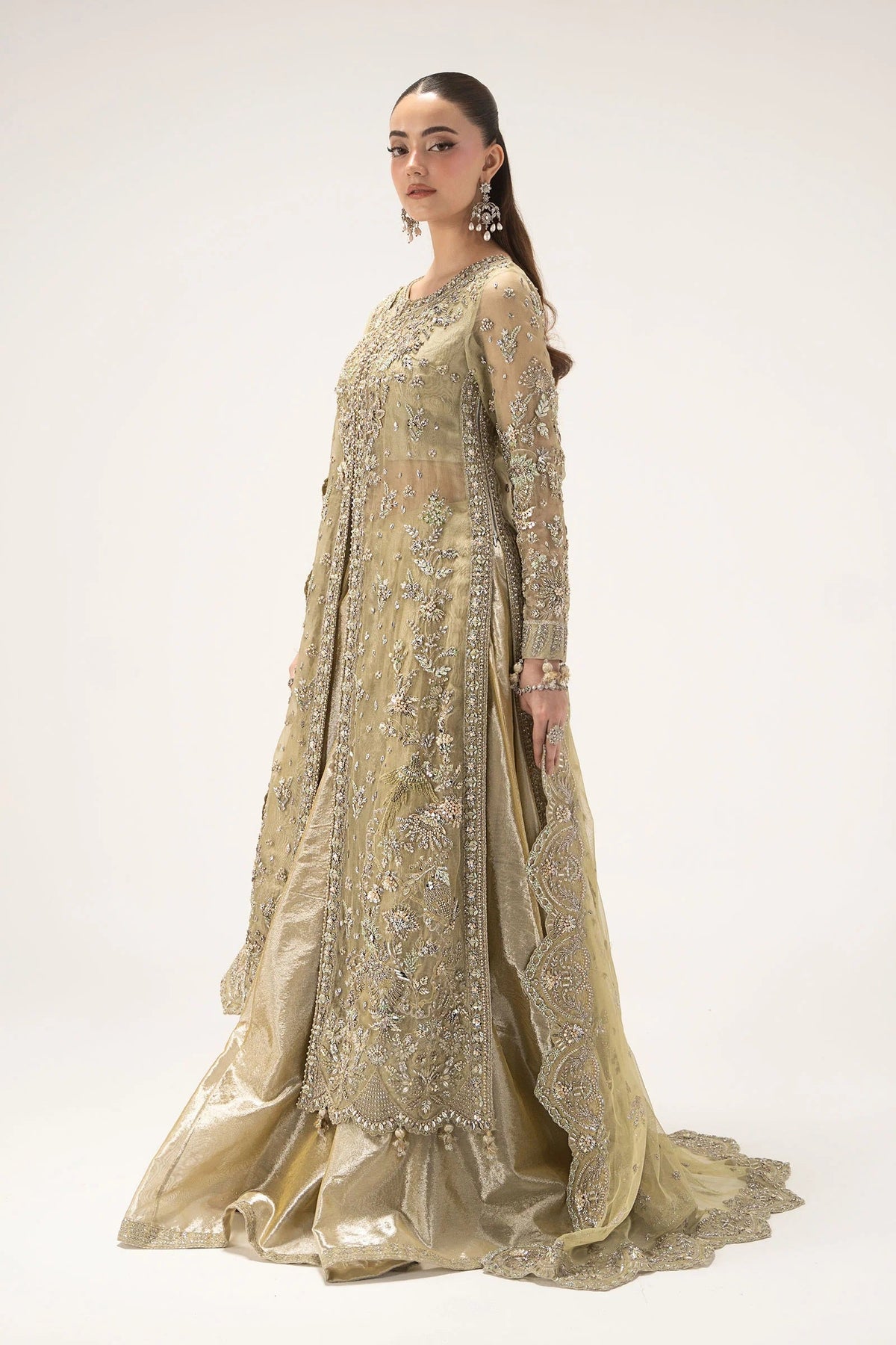 MARIA.B NET UNSTITCHED EMB MAXI