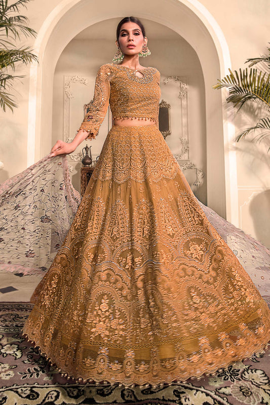 MARIA.B CHIFFON UNSTITCHED EMB SUIT