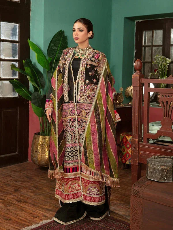 MARYAM HUSSAIN ORGANZA UNSTICHED EMB SUIT - City Cloth House