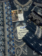 MARIA.B ORGANZA UNSTITCHED EMB MAXI - City Cloth House