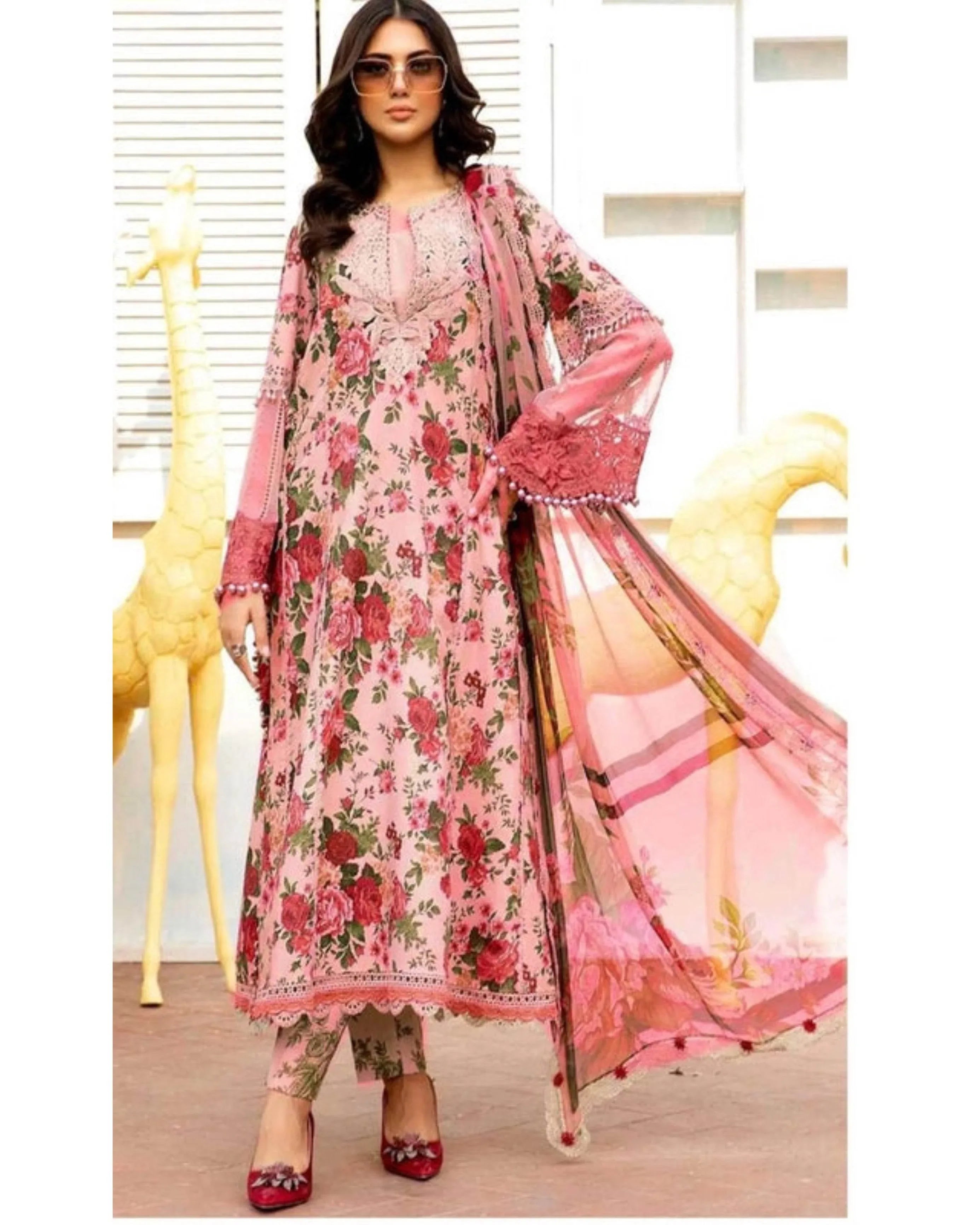 CHARIZMA LAWN PRINTED UNSTICH 3PC - City Cloth House