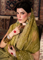 KANWAL MALIK TISSUE SILK UNSTITCHED EMB SUIT