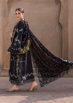 Siah | Emb Unstitched Dhanak 3pc
