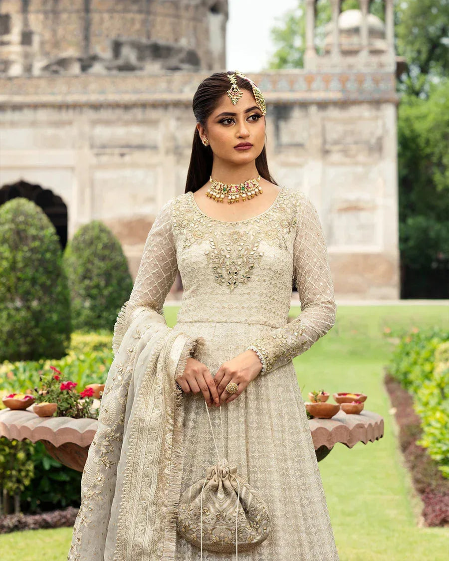 FAIZA SAQLAIN CHIFFON UNSTITCHED EMB MAXI - City Cloth House