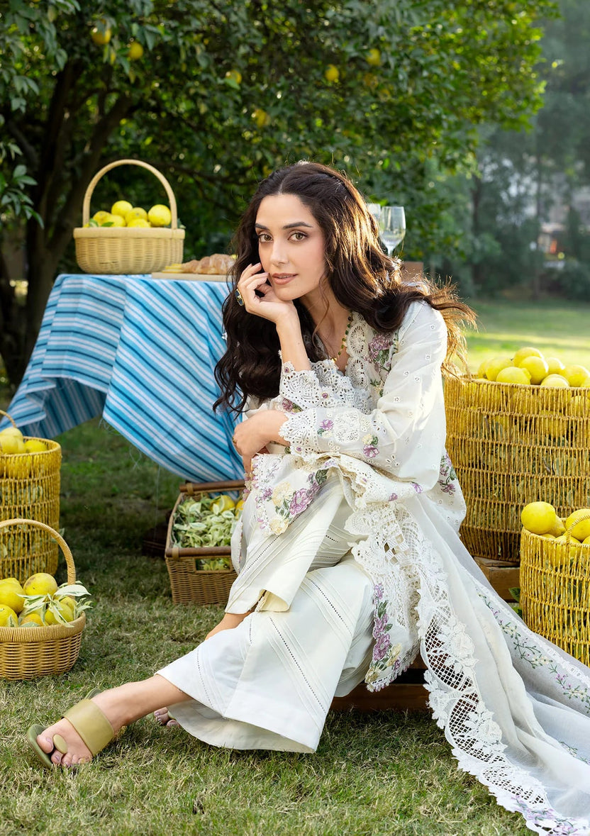 ELAF LAWN LUXURY UNSTITCHED EMB 3PC