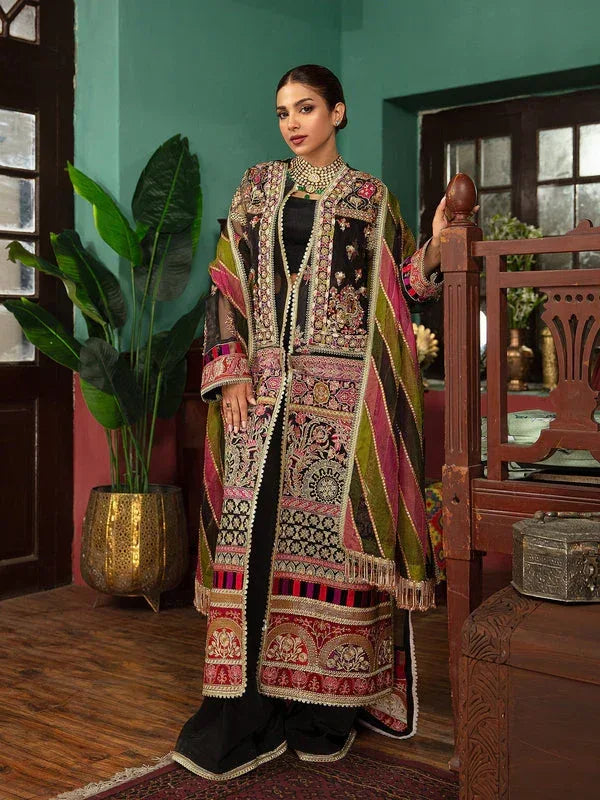 MARYAM HUSSAIN ORGANZA UNSTICHED EMB SUIT - City Cloth House