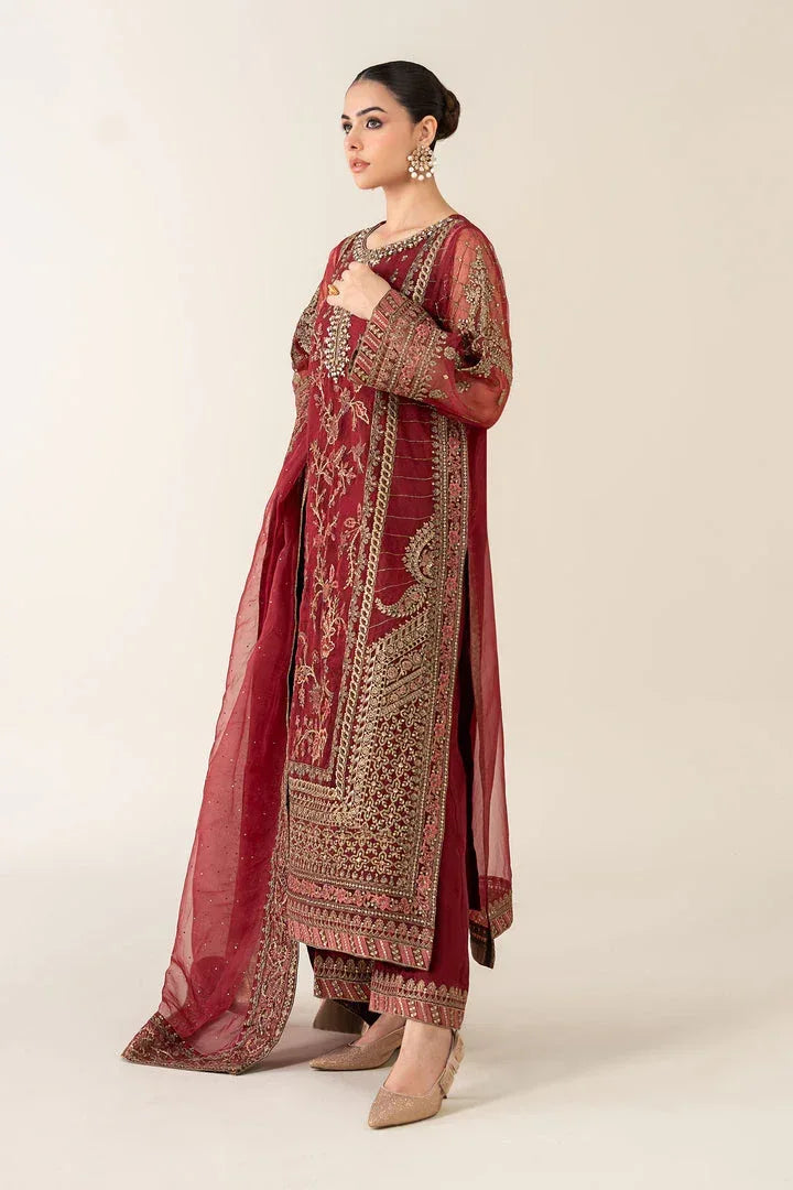 MARIA.B ORGANZA UNSTITCHED EMB SF-08 SUIT - City Cloth House