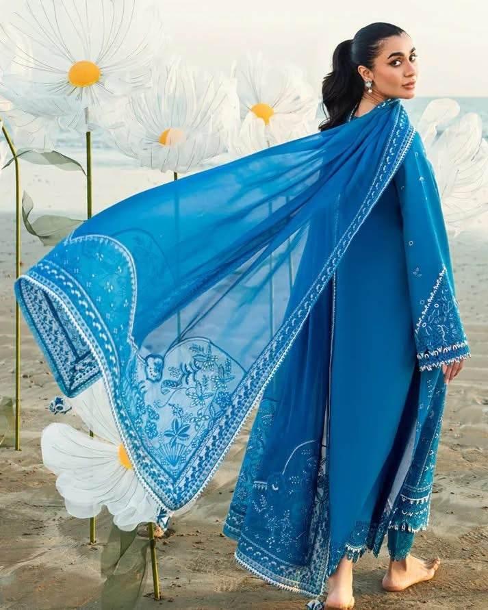 QALAMKAR LAWN UNSTITCHED EMB 3PC - City Cloth House