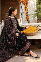 BAREEZE DHANAK UNSTITCHED EMB 3PC - City Cloth House