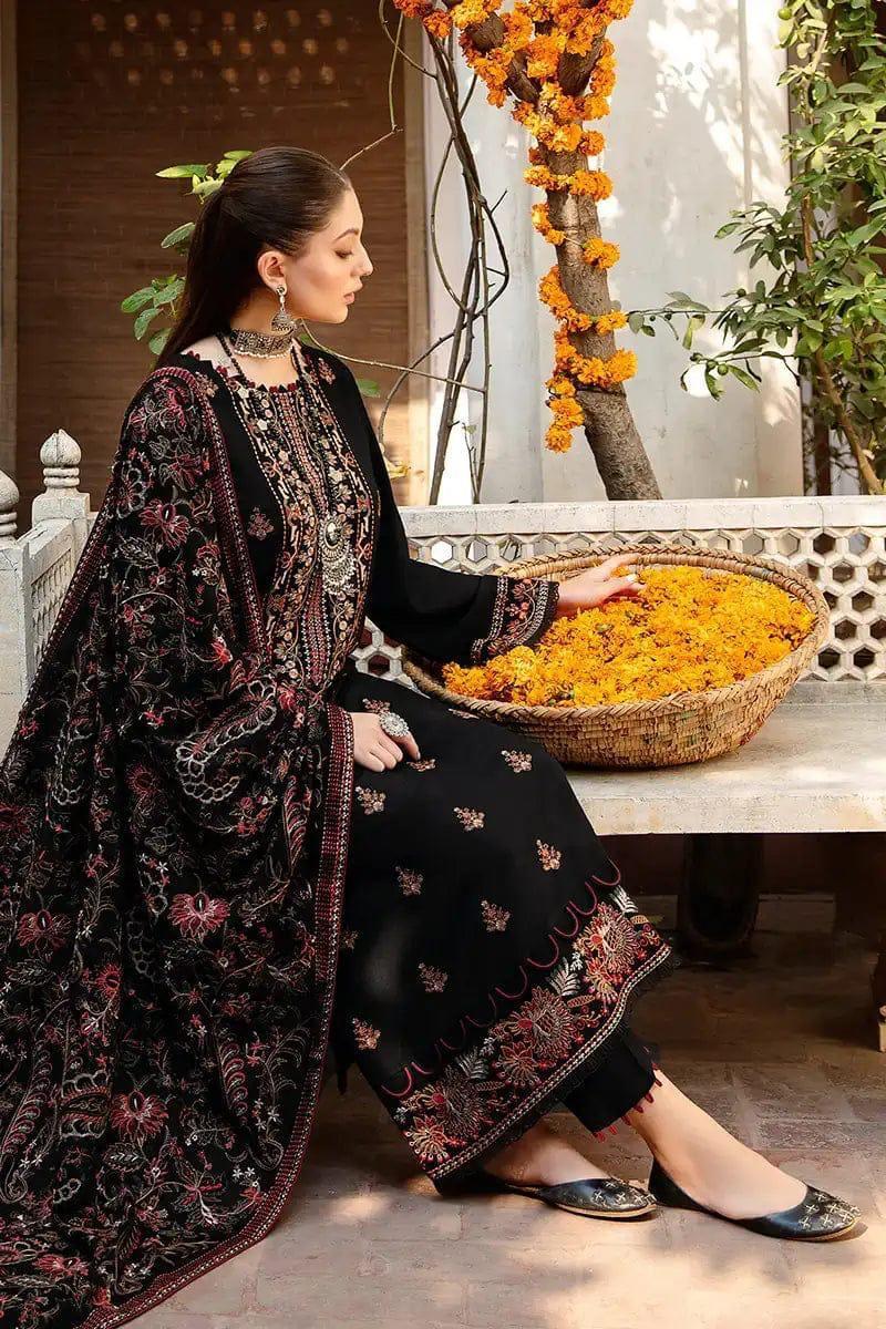 BAREEZE DHANAK UNSTITCHED EMB 3PC - City Cloth House