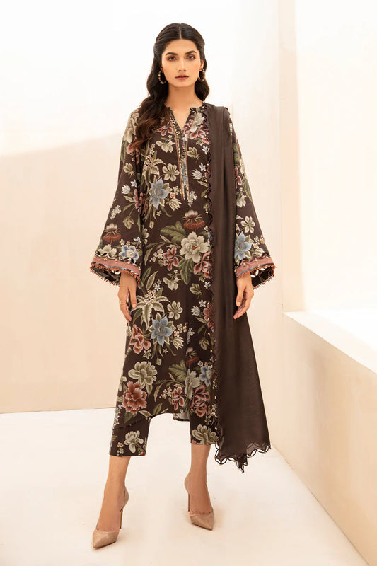 BAROQUE KHADDAR UNSTICH PRINTED 3PC