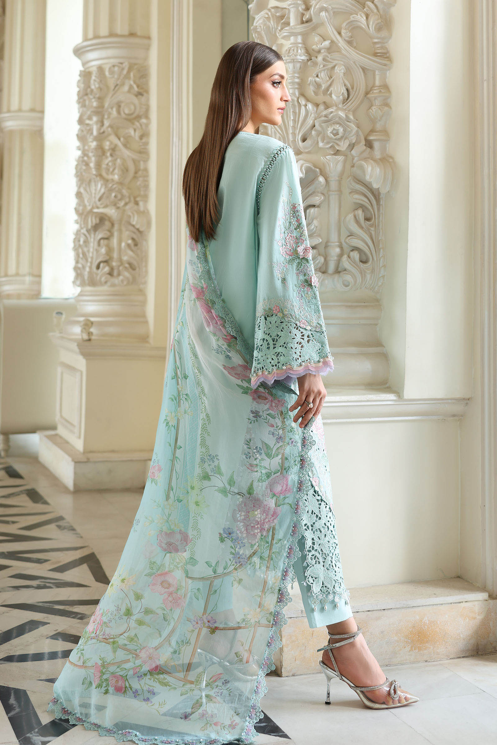 MARIA.B LAWN LUXURY UNSTITCHED EMB 3PC