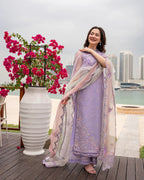 FAIZA SAQLAIN LAWN PREMIUM UNSTITCHED SUELA EMB 3PC