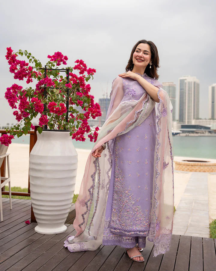 FAIZA SAQLAIN LAWN PREMIUM UNSTITCHED SUELA EMB 3PC
