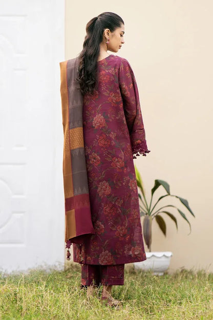 BAROQUE DHANAK PRINTED UNSTICHED 3PC