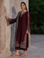 JAZMIN DHANAK LUXURY UNSTITCHED EMB 3PC - City Cloth House