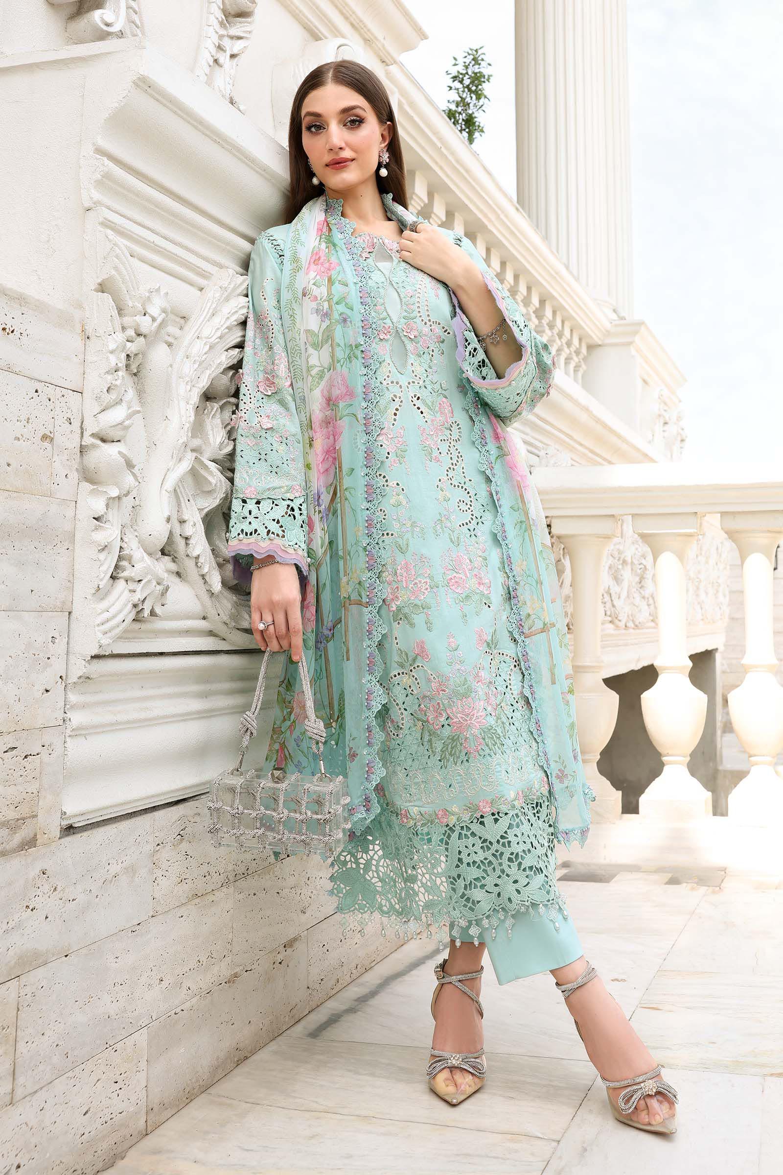 MARIA.B LAWN LUXURY UNSTITCHED EMB 3PC