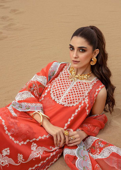 CRIMSON LAWN UNSTITCH EMB 3PC -CM-D-5B - City Cloth House