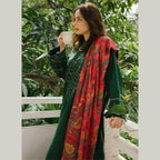 ZARA SHAHJAHAN DHANAK UNSTITCHED EMB 3PC - City Cloth House