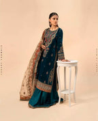 MARIA.B VELVET UNSTICHED EMB 3PC - City Cloth House