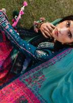 HUSSAIN REHAR DHANAK UNSTITCHED EMB 3PC - City Cloth House