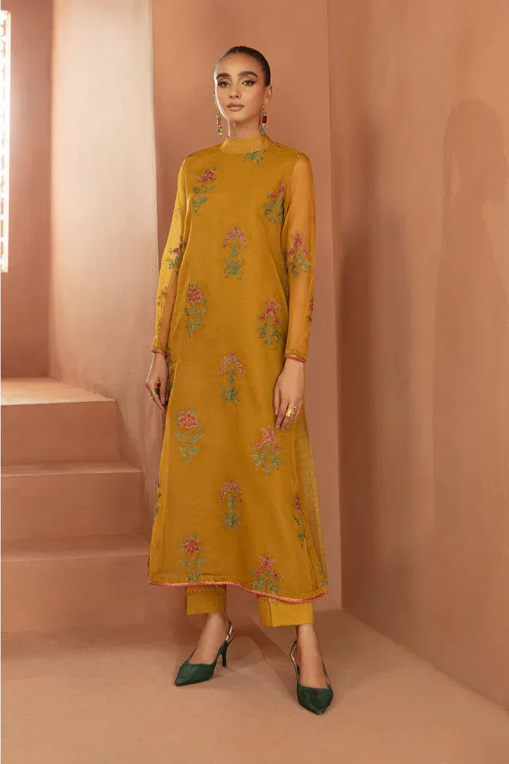 MARIA.B ORGANZA UNSTITCHED EMB 2PC - City Cloth House