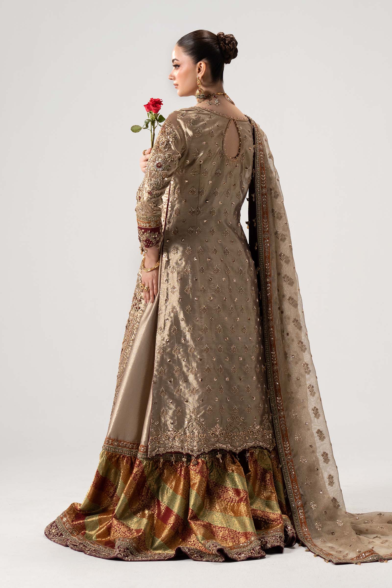 MARIA.B ZARI NET UNSTITCHED EMB MC-07 SUIT