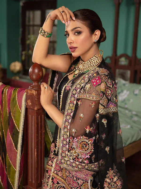 MARYAM HUSSAIN ORGANZA UNSTICHED EMB SUIT - City Cloth House