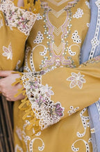 QALAMKAR LAWN UNSTITCH EMB 3PC SAHIL KINARE SELMA - City Cloth House