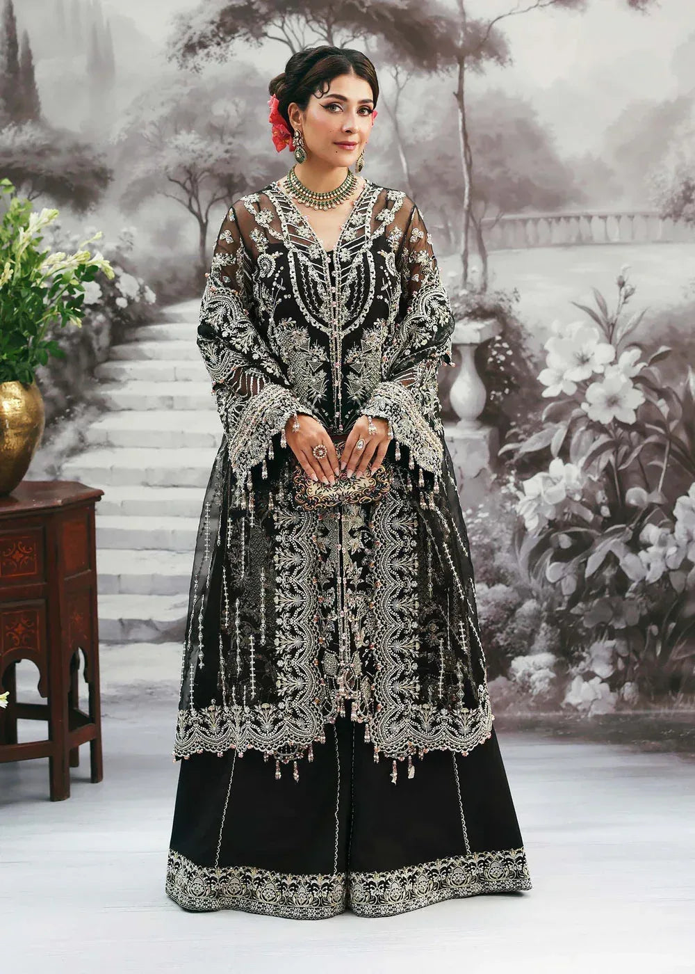 KANWAL MALIK ORGANZA UNSTITCHED EMB HURIYA SUIT - City Cloth House
