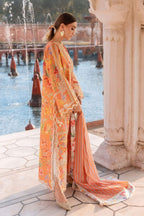 Coral | Emb Unstitched Lawn 3pc