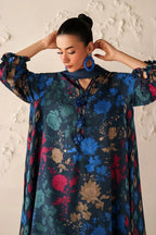 BAROQUE LINEN PRINTED UNSTICHED 3PC - City Cloth House