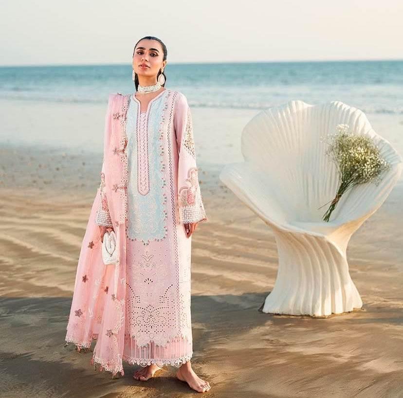 QALAMKAR LAWN UNSTITCHED EMB 3PC - City Cloth House