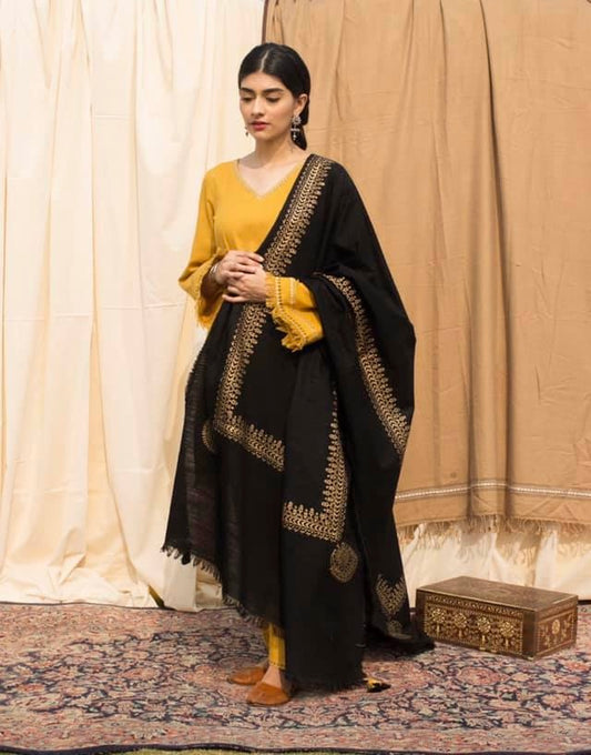 ASLING DHANAK UNSTITCHED EMB 3PC