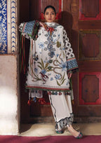 ELAF LAWN UNSTICH EMB 3PC AZUREH B EL25-4 B - City Cloth House