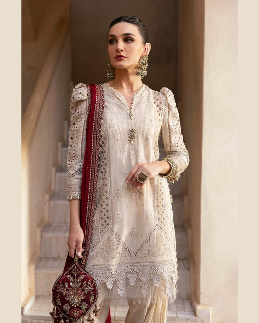 MARIA.B LAWN UNSTITCHED EMB 3PC 25’ (11-B) - City Cloth House